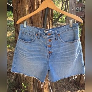 Madewell Women's Distressed Denim Shorts Size 31